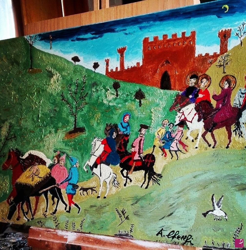 quadri in vendita online - La via francigena(siena)