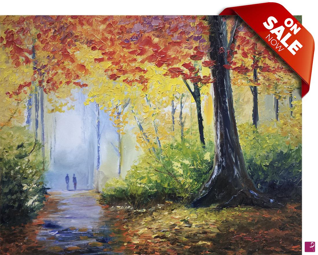 quadri in vendita online - La via nella nebbia* IN OFFERTA *