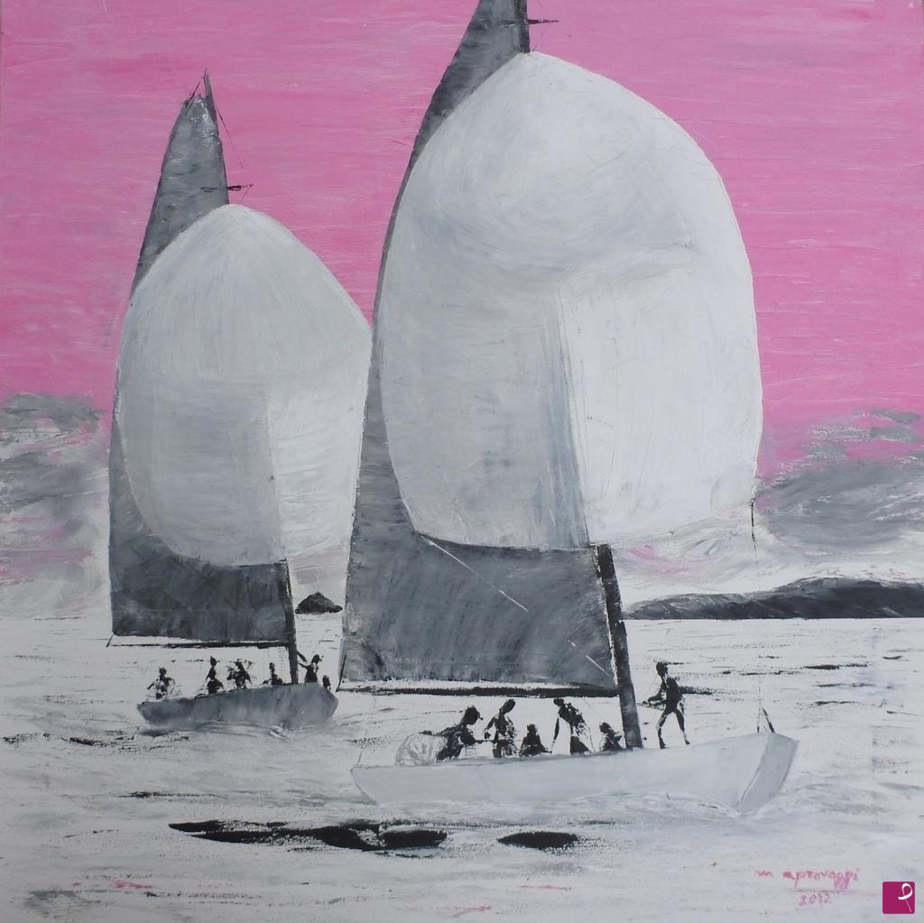quadri in vendita online - La vie en rose (Life in Pink) ESPOSTO A INTERNATIONAL EXHIBITION OF CONTEMPORARY ART VENEZIA 2013 .  Opera archiviata collezione Sgarbi n 301.Premio Internazionale Tiepolo Milano 2016