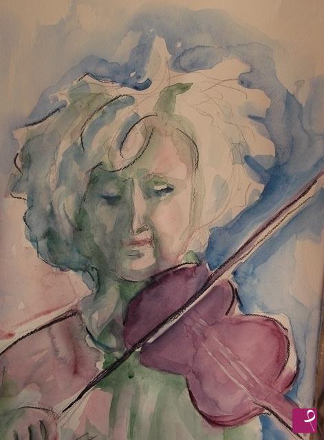 quadri in vendita online - La violinista