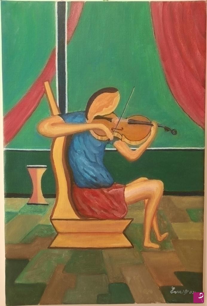 quadri in vendita online - La violinista