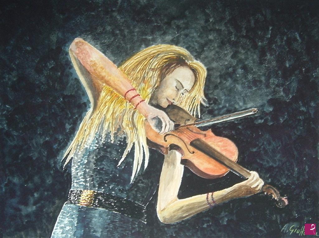 quadri in vendita online - La violinista