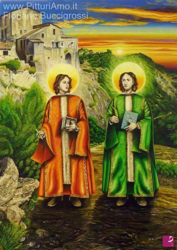 quadri in vendita online - la visione di Teresa: i Santi Medici