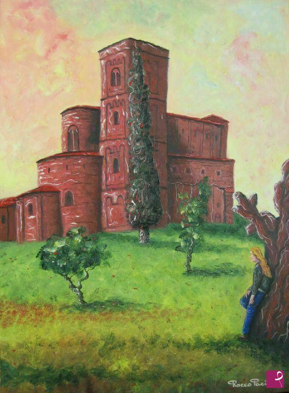 quadri in vendita online - L'Abbazia di Sant'Antimo