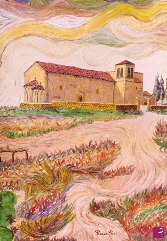 quadri in vendita online - L'Abbazia in primavera