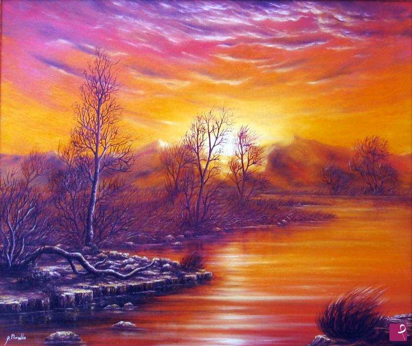 quadri in vendita online - L'abbraccio del Tramonto