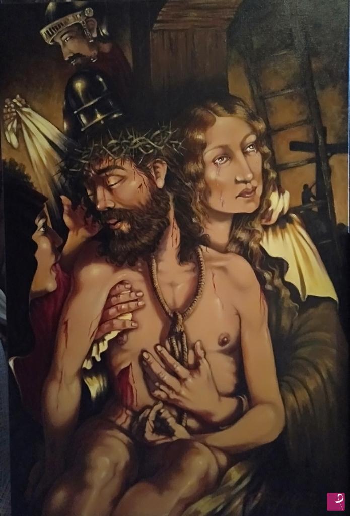 quadri in vendita online - L'abbraccio della Maddalena