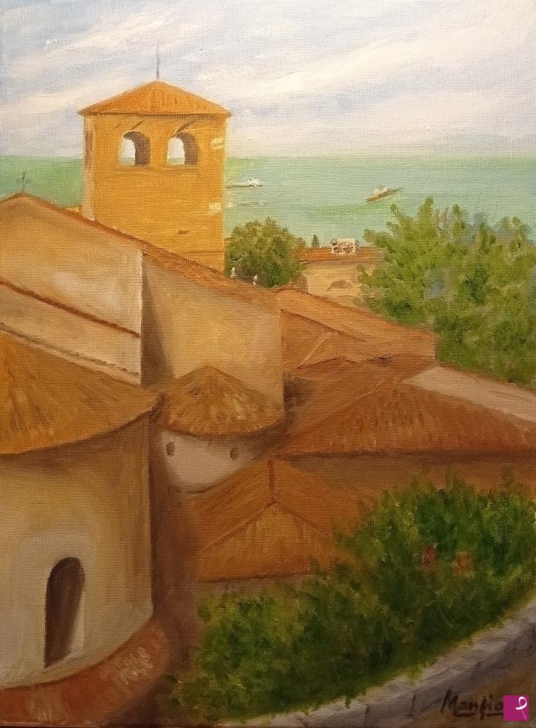 quadri in vendita online - L'abside della Cattedrale di san Giusto