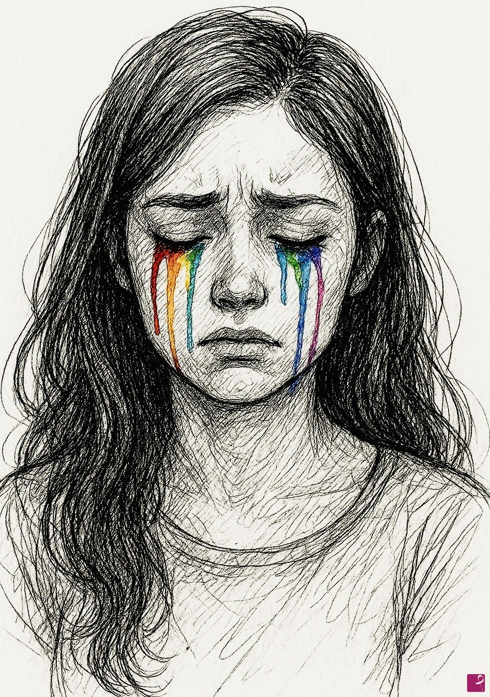 quadri in vendita online - Lacrime colorate