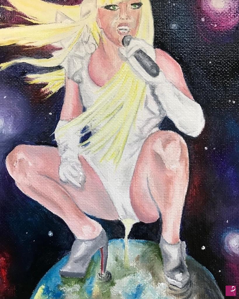 quadri in vendita online - Lady Gaga piss on the world