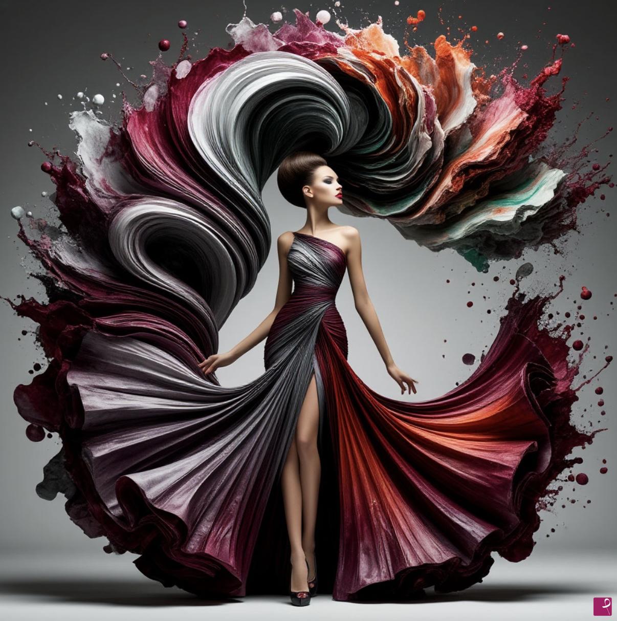 quadri in vendita online - Lady in big dress 