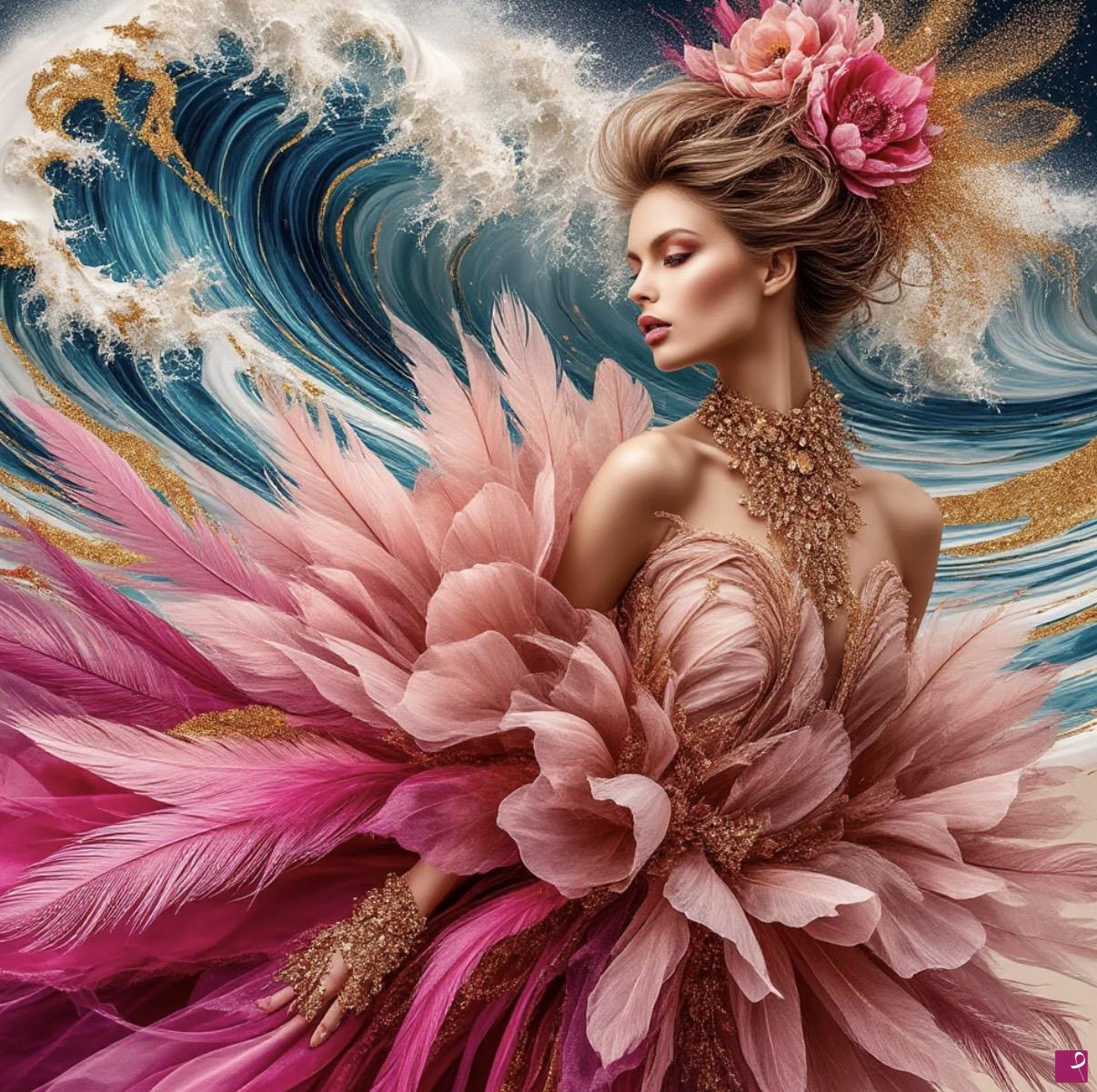 quadri in vendita online - Lady in pink4