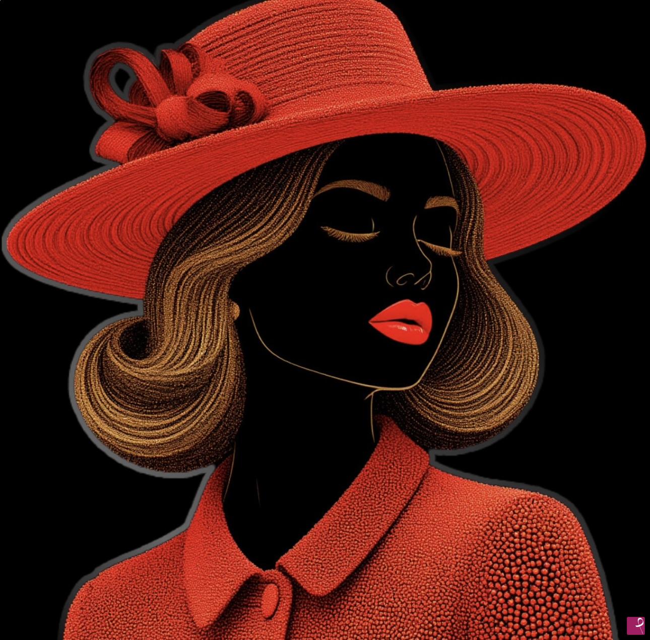 quadri in vendita online - Lady in red