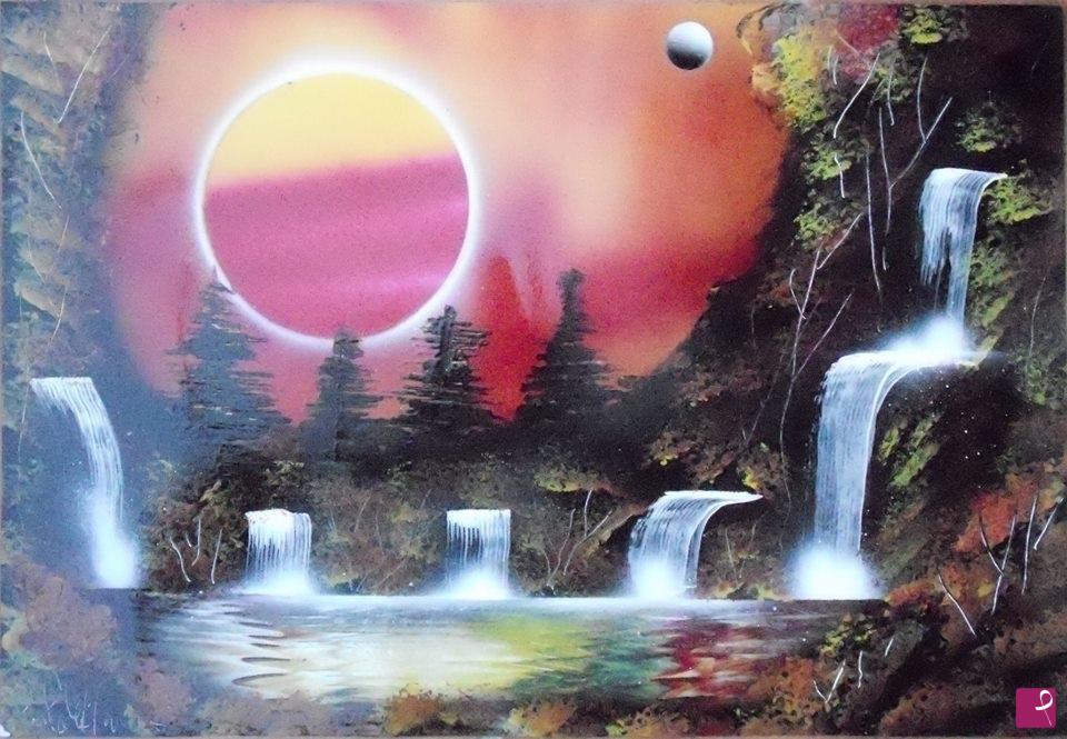 quadri in vendita online - LAGO AL TRAMONTO