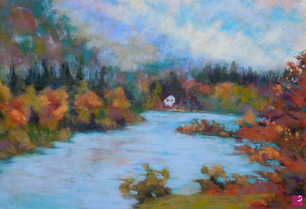 quadri in vendita online - Lago alpino d'autunno - 40