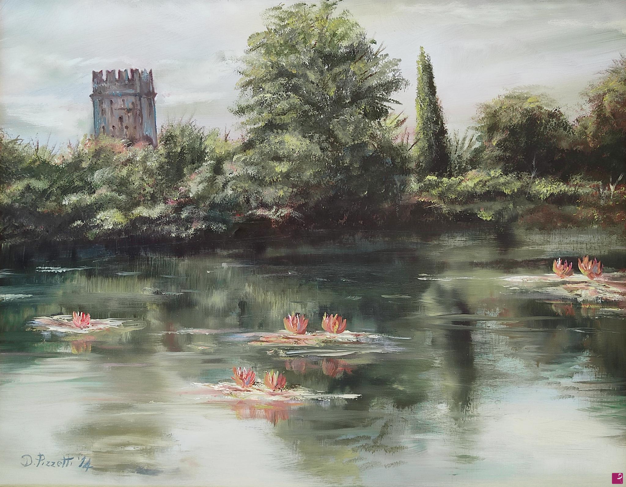 quadri in vendita online - Lago con Ninfee (2013)