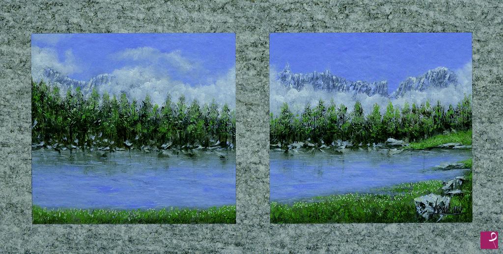 quadri in vendita online - "lago d'Arpy"_colle San Carlo_ Valle d'Aosta