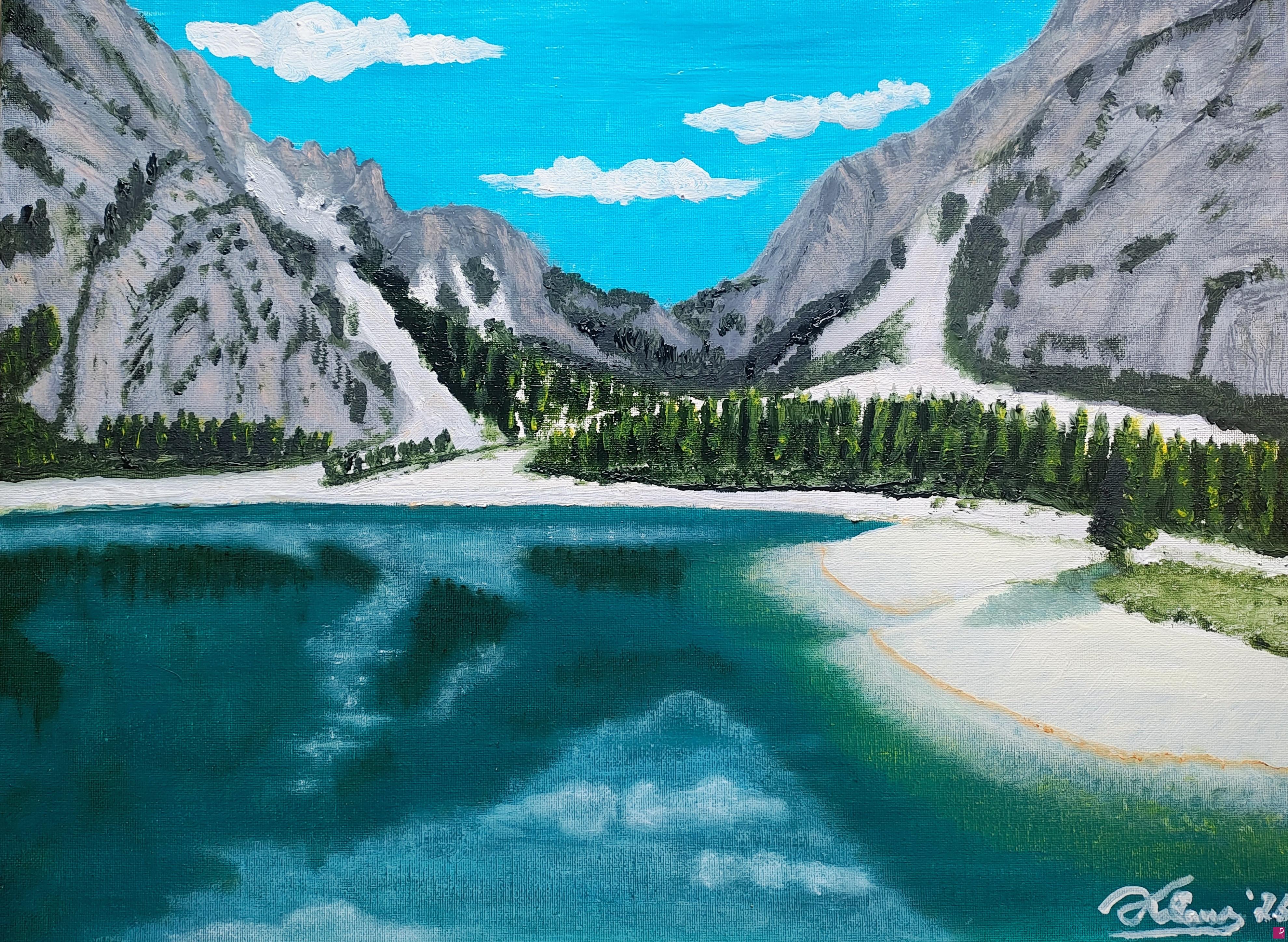 quadri in vendita online - Lago di Braies