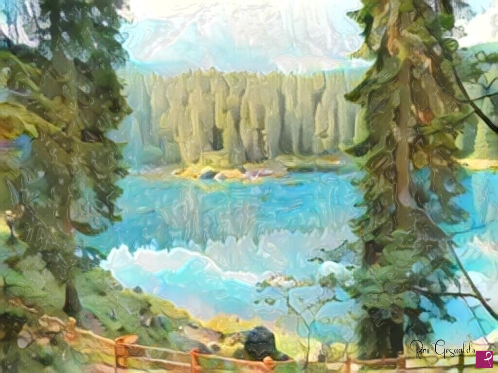 quadri in vendita online - Lago di Carezza