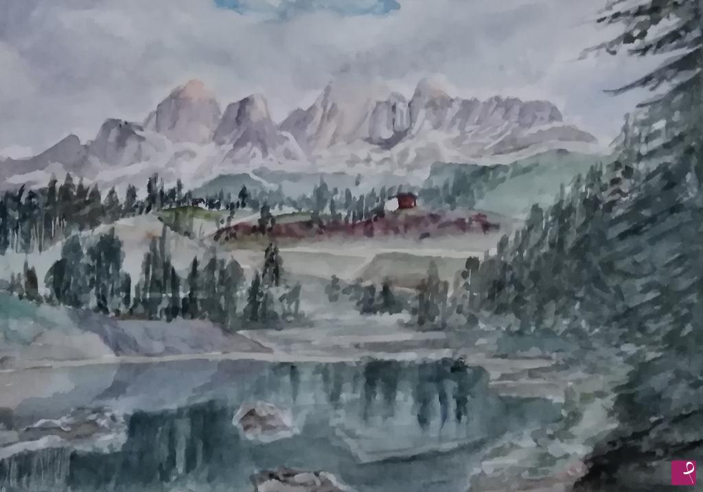quadri in vendita online - Lago di Carezza