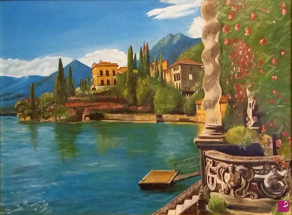 quadri in vendita online - Lago di Como varenna (lombardia)