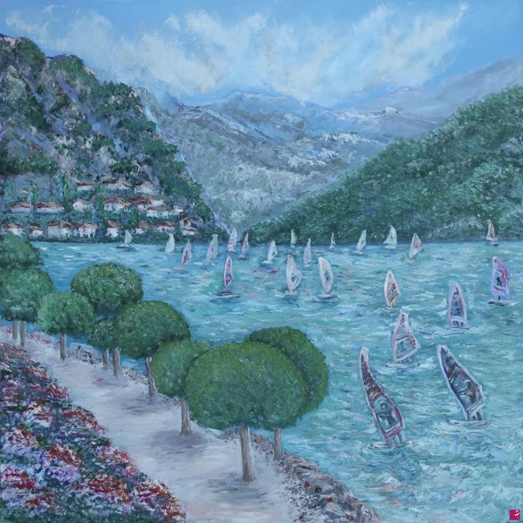 quadri in vendita online - Lago di Garda, angolo di paradiso