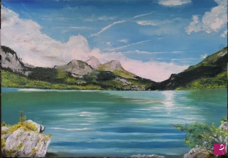 quadri in vendita online - Lago di Molveno
