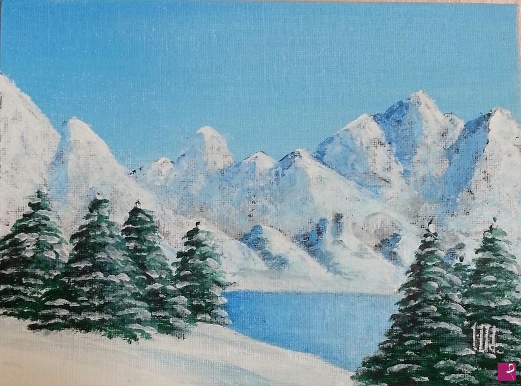 quadri in vendita online - lago di montagna 