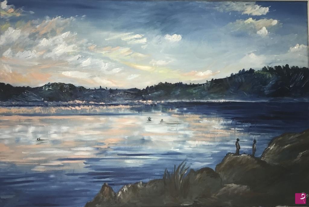 quadri in vendita online - Lago di Trevignano 