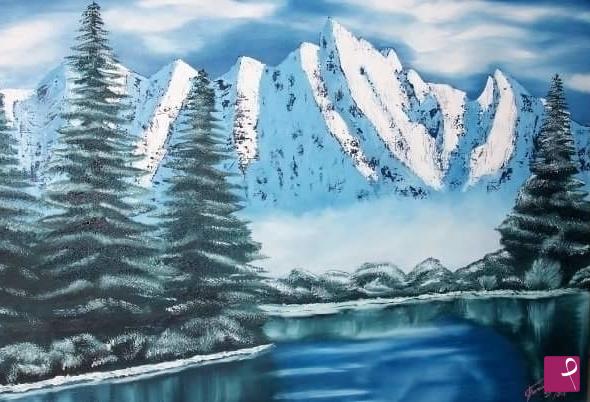 quadri in vendita online - Lago d'inverno