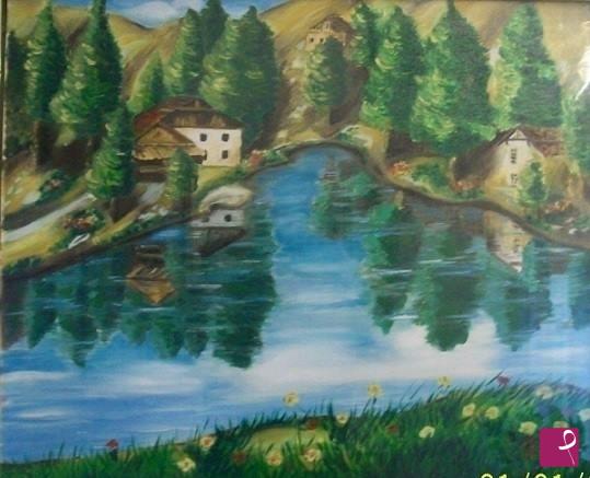 quadri in vendita online - Lago e natura