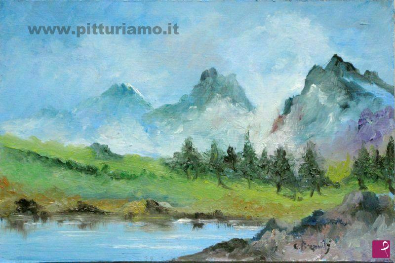 quadri in vendita online - lago in altura