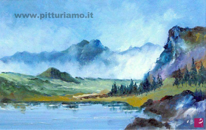 quadri in vendita online - lago montano