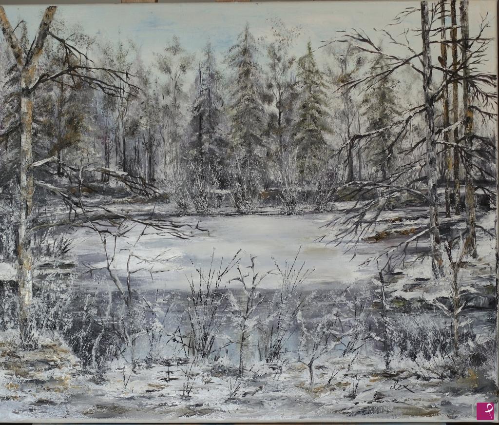 quadri in vendita online - Lago nordico