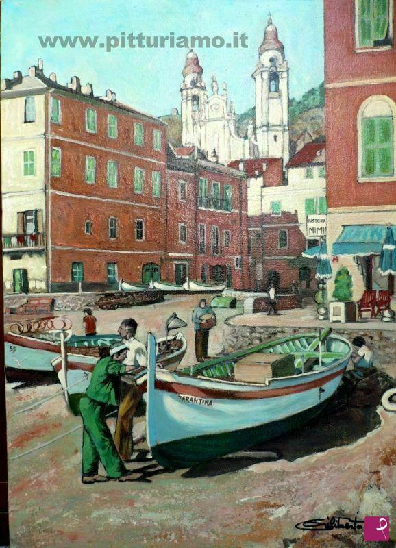 quadri in vendita online - Laigueglia - L'arenile