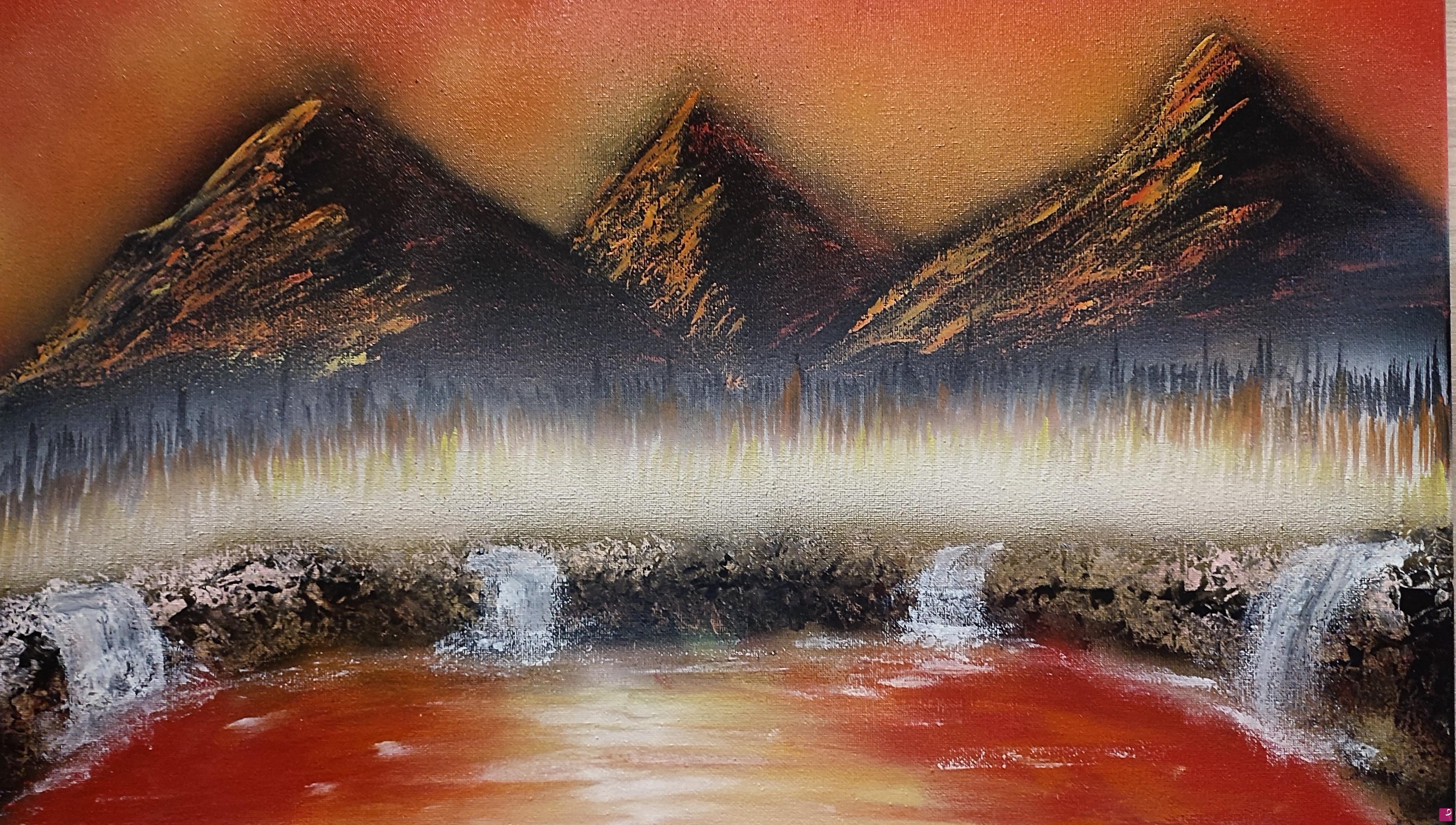 quadri in vendita online - Lake of Mountain 
