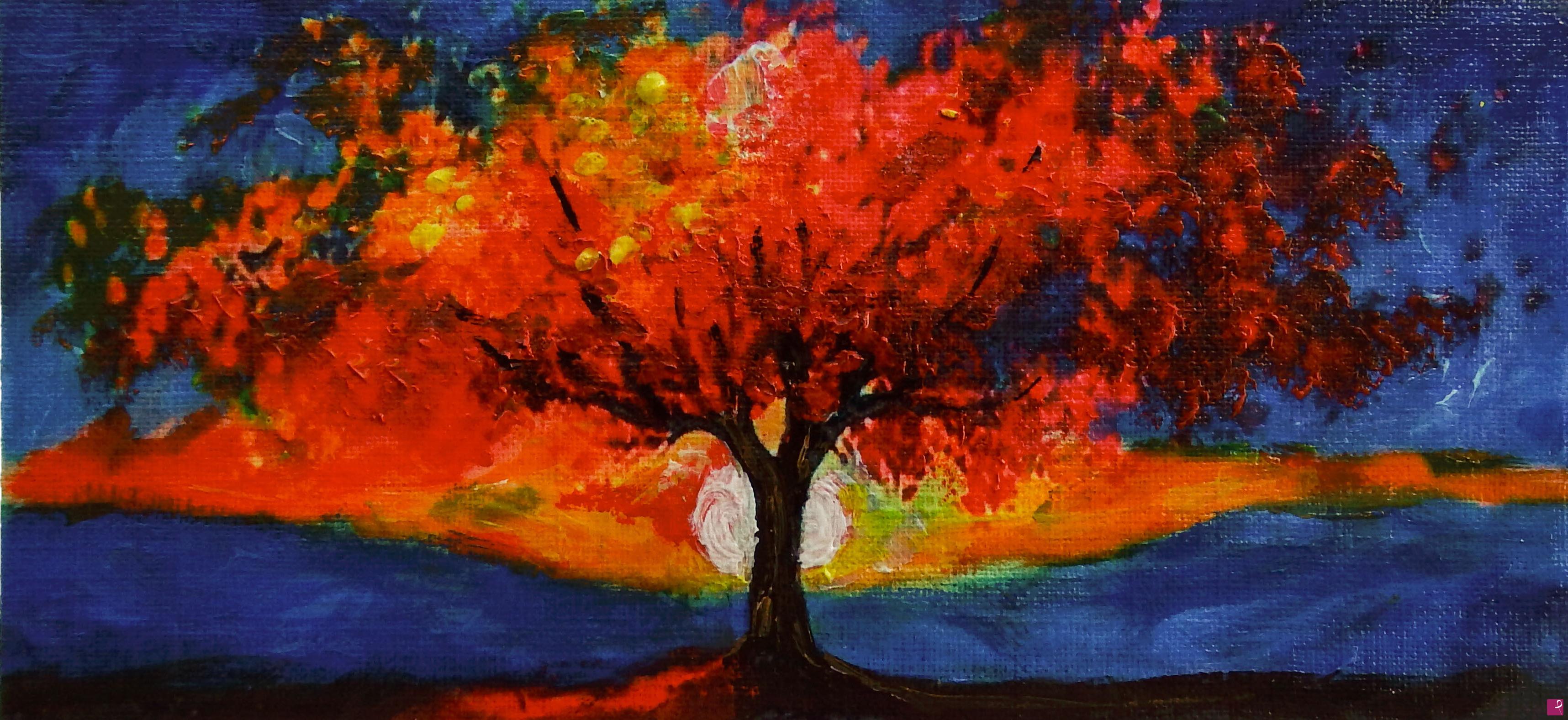 quadri in vendita online - L'albero ardente