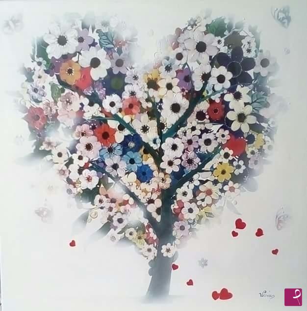 quadri in vendita online - L'albero dei cuori