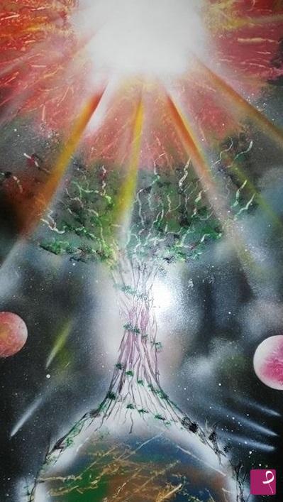 quadri in vendita online - L'albero del sole 