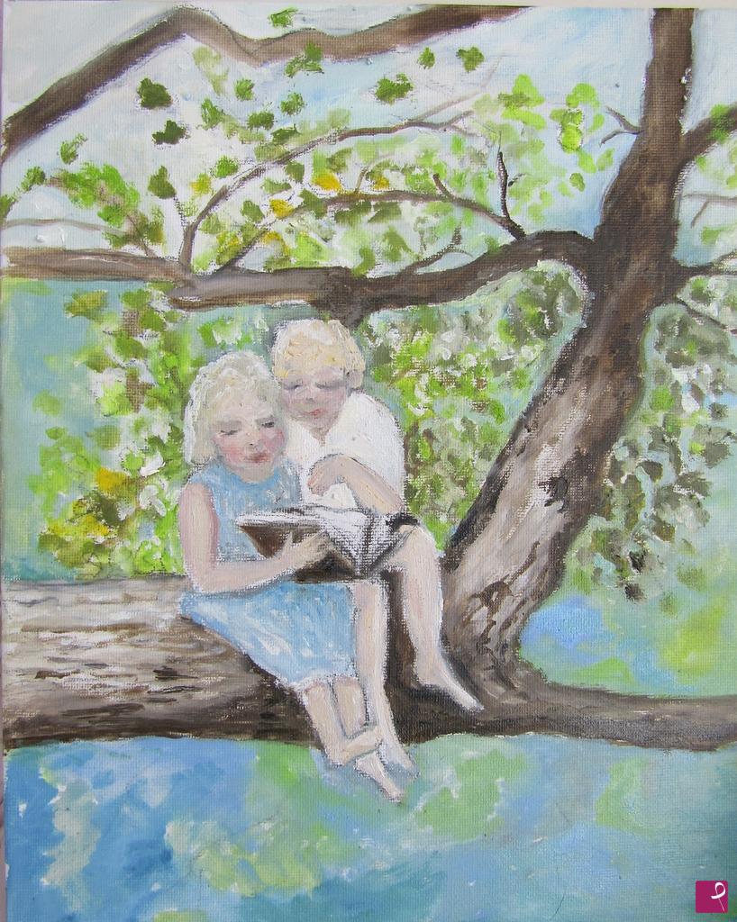 quadri in vendita online - L'ALBERO DELLA LETTURA