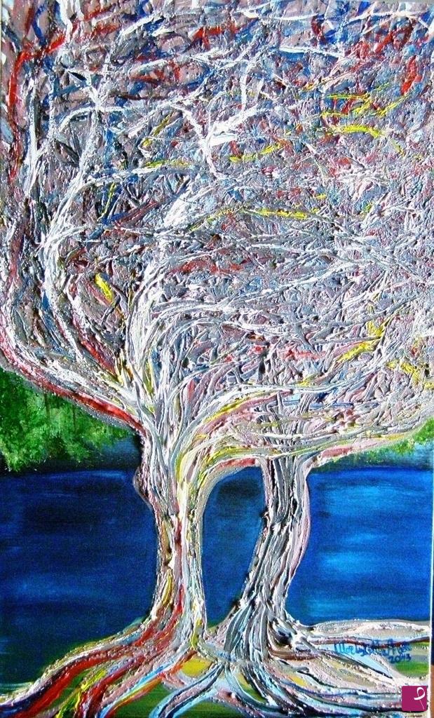 quadri in vendita online - "L'albero dell'abbraccio"