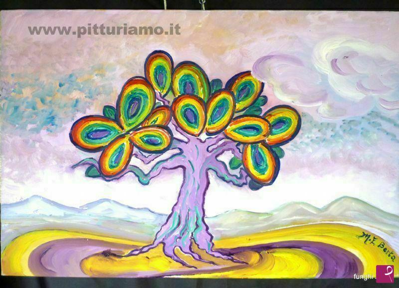 quadri in vendita online - L'albero dell'arcobaleno