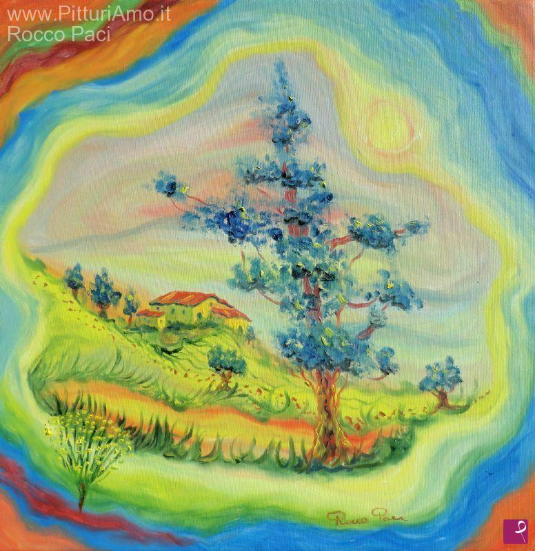 quadri in vendita online - L'albero e la ginestra