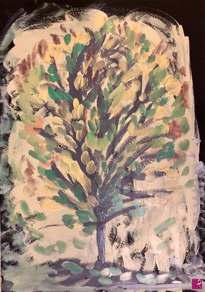 quadri in vendita online - L’albero grigio 