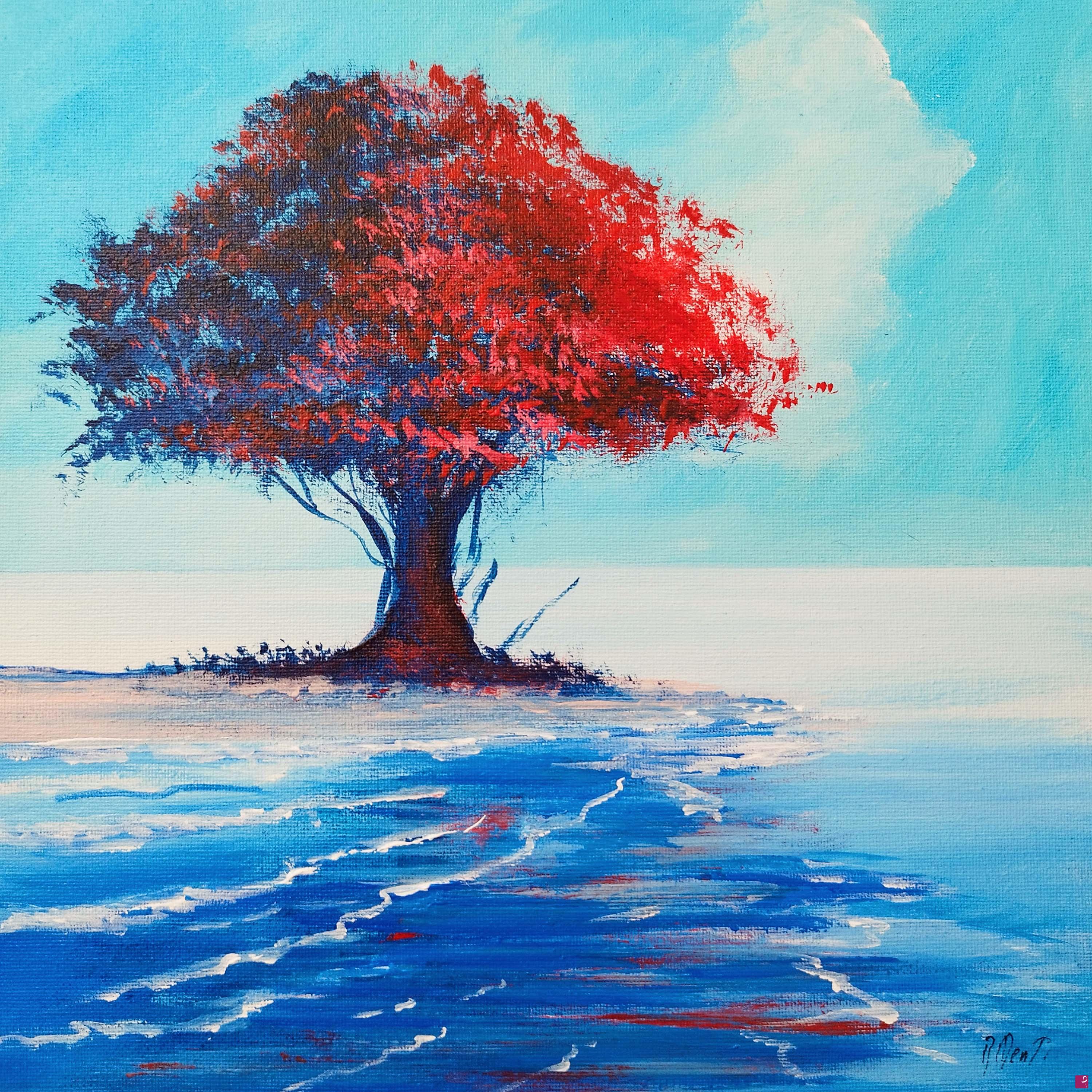 quadri in vendita online - L'albero solitario