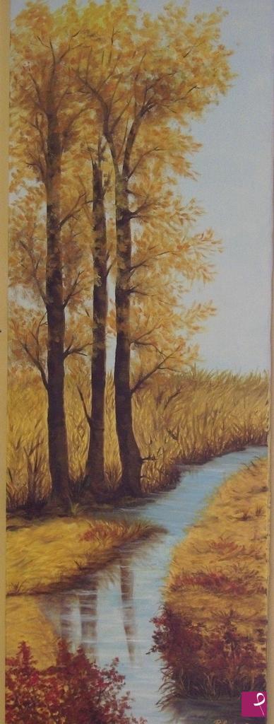 quadri in vendita online - L'albero sul torrente