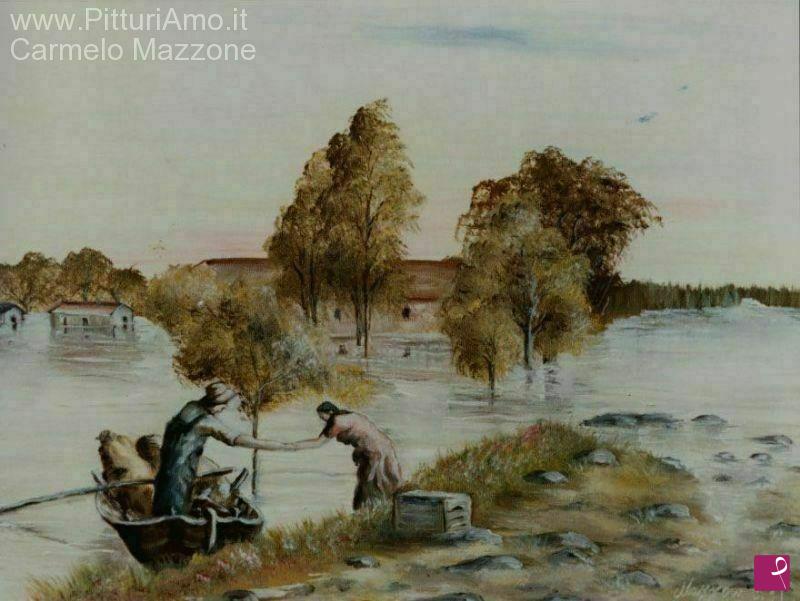 quadri in vendita online - L'alluvione delle Polesine