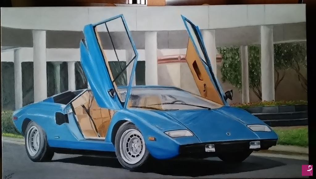 quadri in vendita online - Lamborghini countach lp400