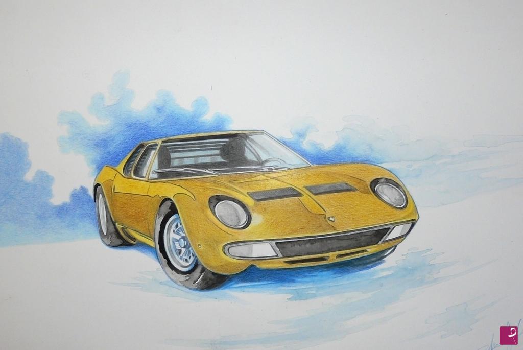 quadri in vendita online - LAMBORGHINI MIURA 