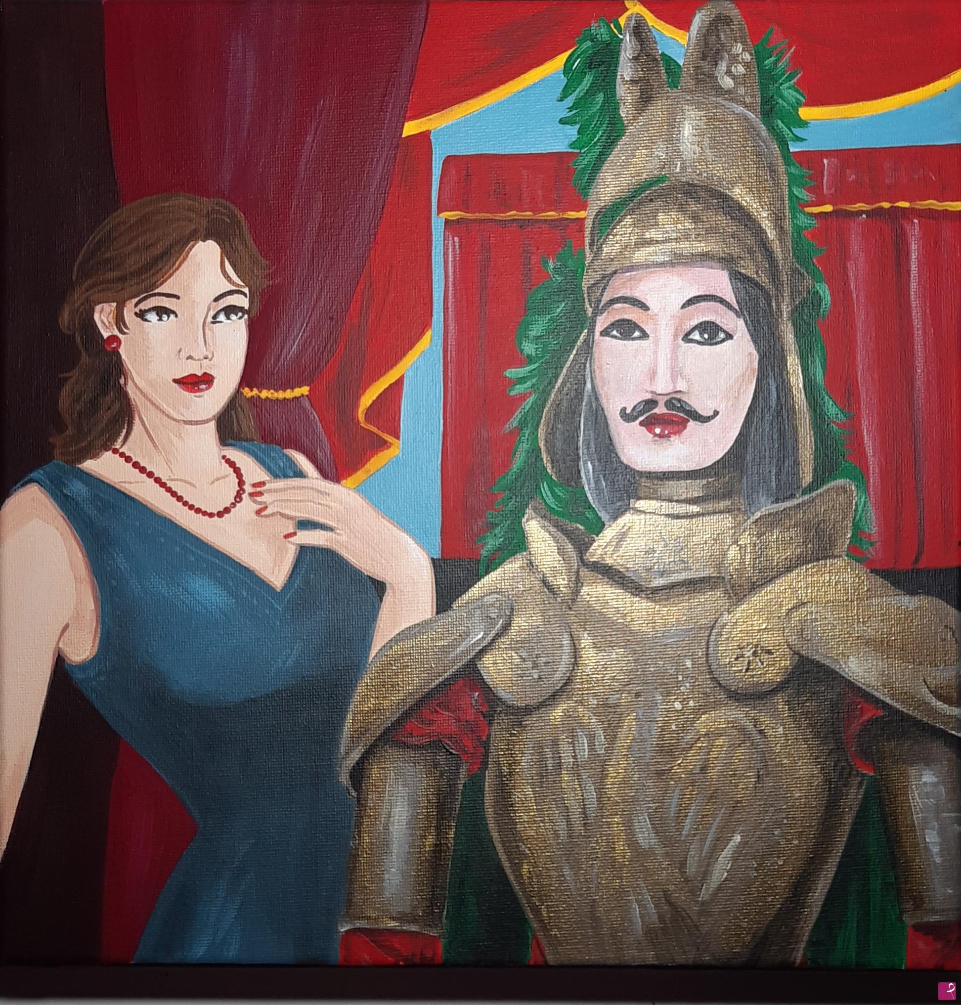 quadri in vendita online - "L'amore al teatrino"